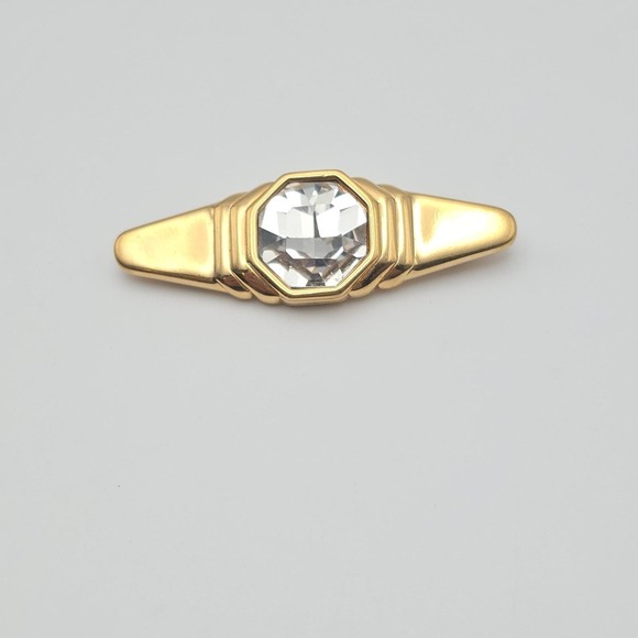 Swarovski Jewelry - Vtg S.A.L. SWAROVSKI Brooch Lapel Pin Austrian Crystal Gold Plate 2" FREE $HIP!!